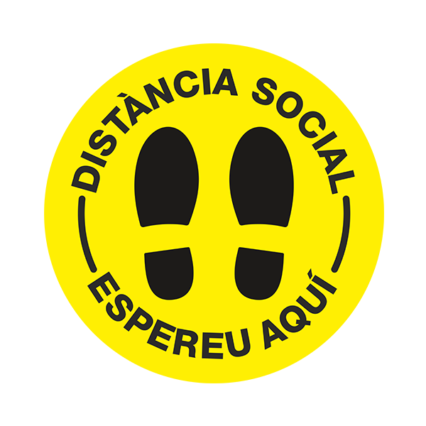 Adesivi per Auto e Moto: Adesivo Pavimento Distància Social in catalano 0