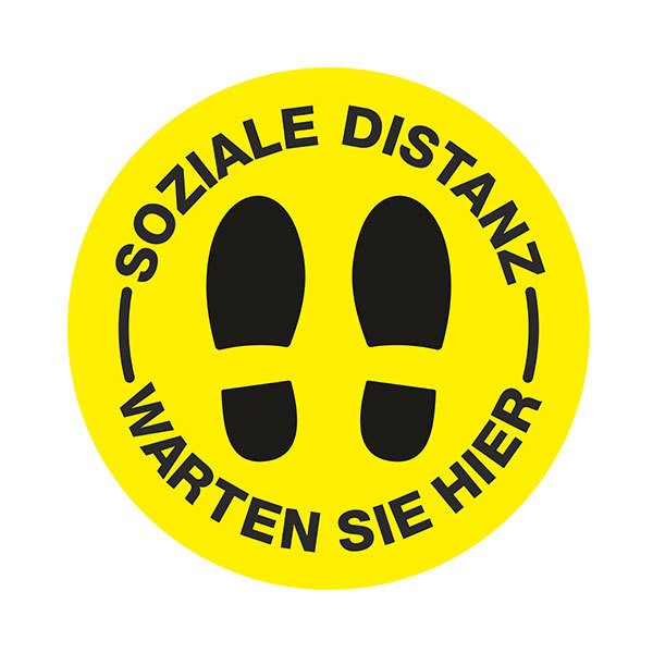 Adesivi per Auto e Moto: Adesivo Pavimento Soziale Distanz in tedesco