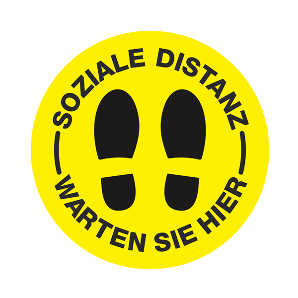 Adesivi per Auto e Moto: Adesivo Pavimento Soziale Distanz in tedesco