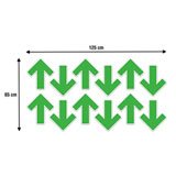 Adesivi per Auto e Moto: Set 12X Frecce per Pavimento verdi 3