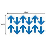 Adesivi per Auto e Moto: Set 12X Frecce per Pavimento Blu 3