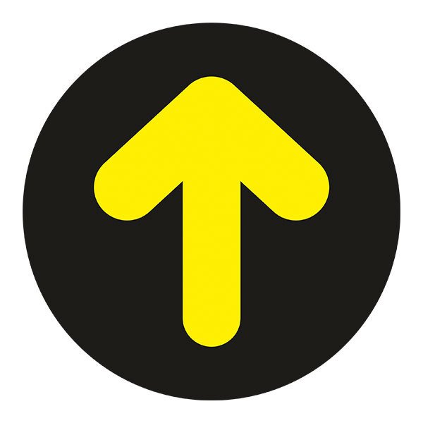 Adesivi per Auto e Moto: Set 12X Frecce per Pavimento Gialle e Nere