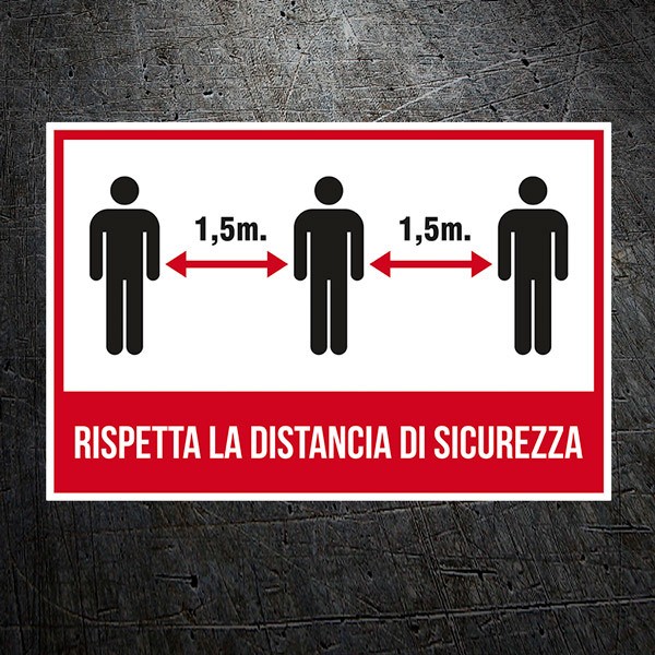 Adesivi per Auto e Moto:  Protezione covid19 mantenere la distanza