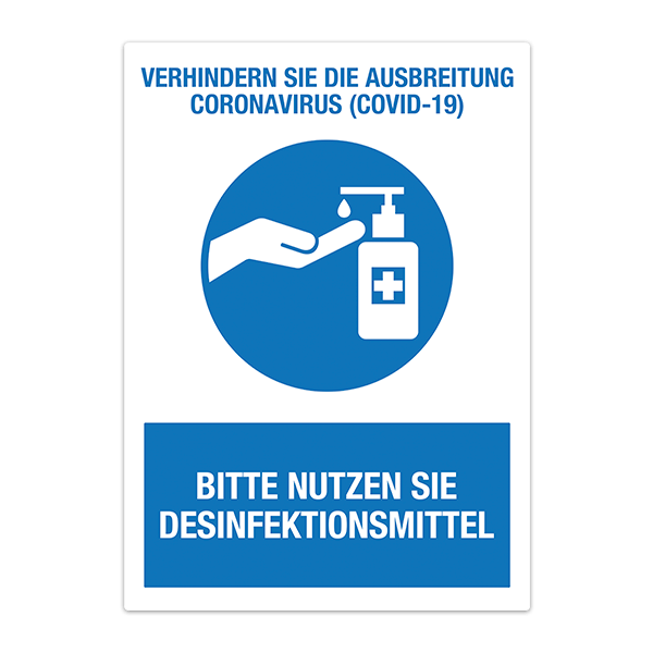 Adesivi per Auto e Moto: Covid19 Utilizzare il distributore tedesco