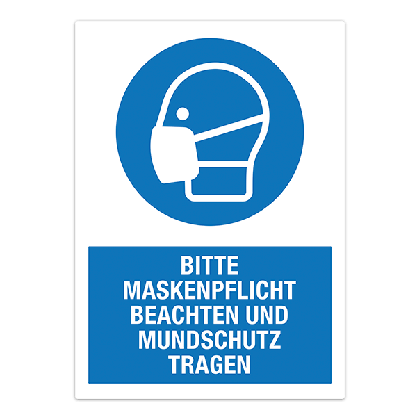 Adesivi per Auto e Moto: Protezione Maschera obbligatoria in tedesco