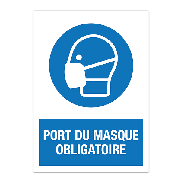 Adesivi per Auto e Moto: Protezione Maschera obbligatoria in francese 0