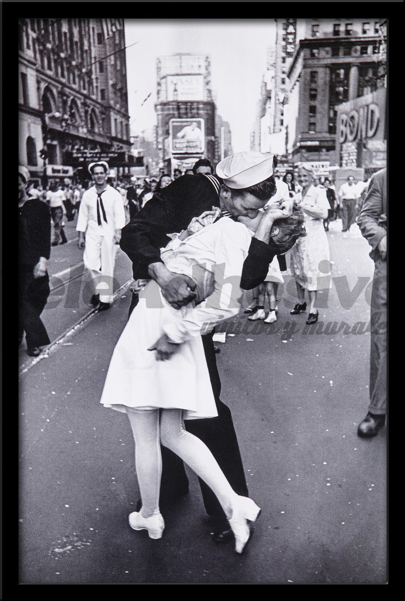 Adesivi Murali: Il bacio, Times Square (1945)