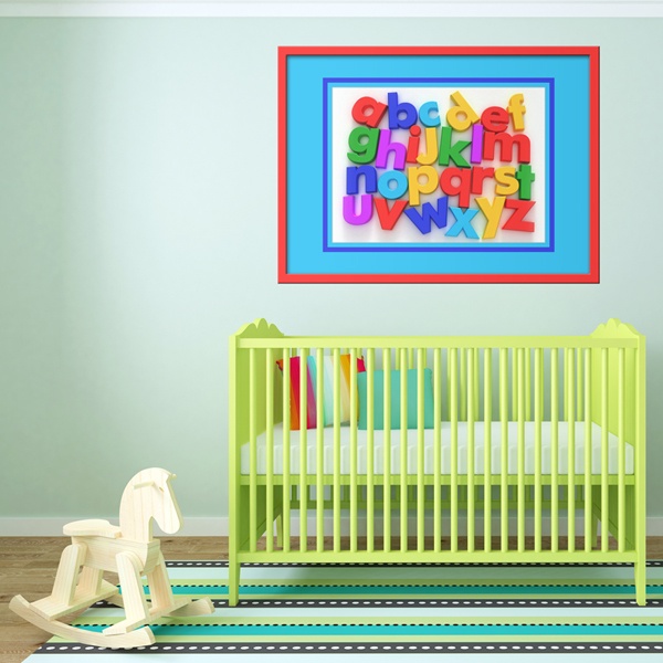 Adesivi murali 3d trompe loeil quadri cornici bambini ... Quadri per bimbi