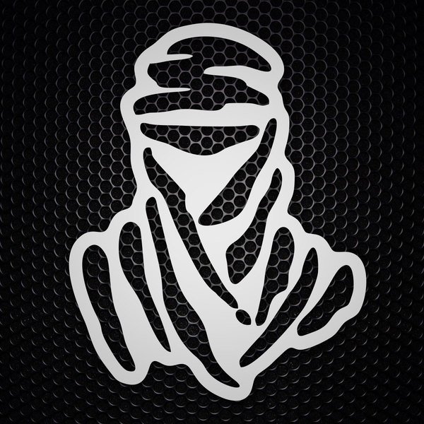 Adesivi per Auto e Moto: Silhouette Umana con Tela Astratta