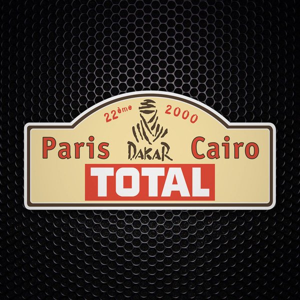 Adesivi per Auto e Moto: Rally Dakar Parigi Cairo TOTAL