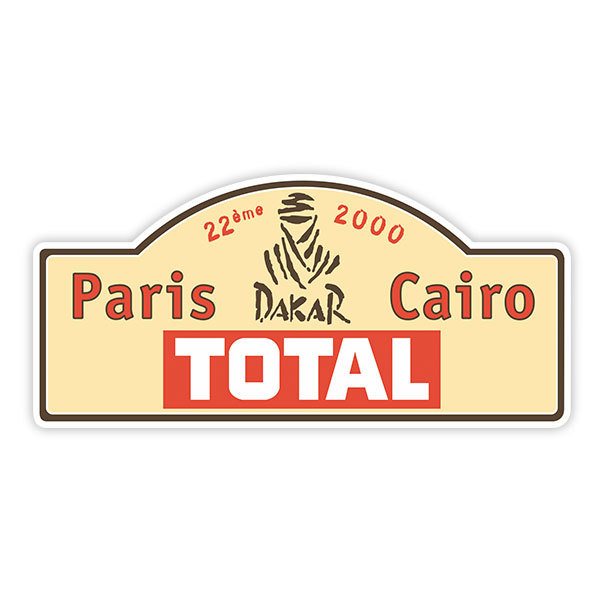 Adesivi per Auto e Moto: Rally Dakar Parigi Cairo TOTAL