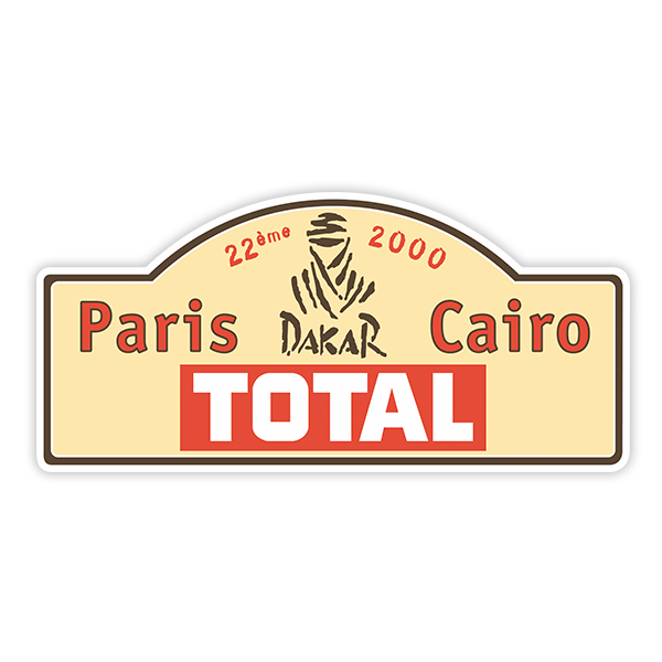 Adesivi per Auto e Moto: Rally Dakar Parigi Cairo TOTAL