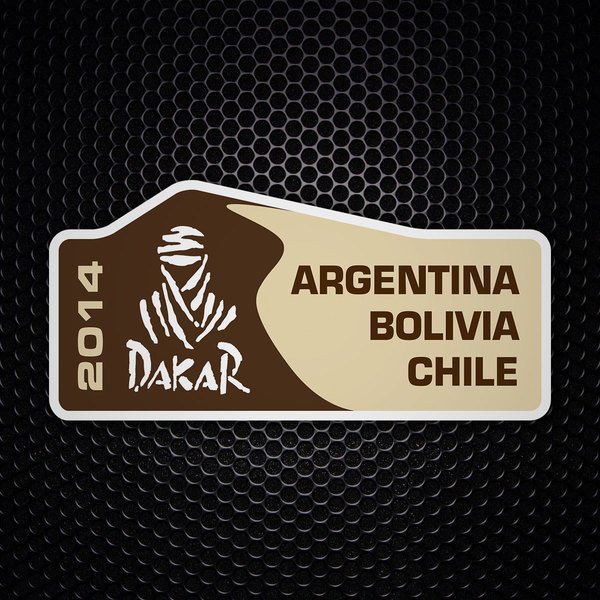 Adesivi per Auto e Moto: Dakar 2014 Argentina Bolivia Cile