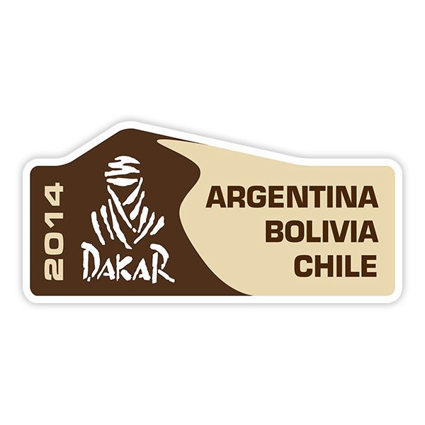 Adesivi per Auto e Moto: Dakar 2014 Argentina Bolivia Cile