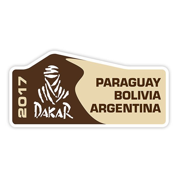 Adesivi per Auto e Moto: Dakar Paraguay Bolivia Argentina 2017