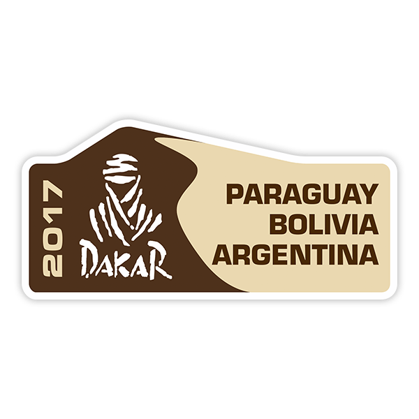 Adesivi per Auto e Moto: Dakar Paraguay Bolivia Argentina 2017