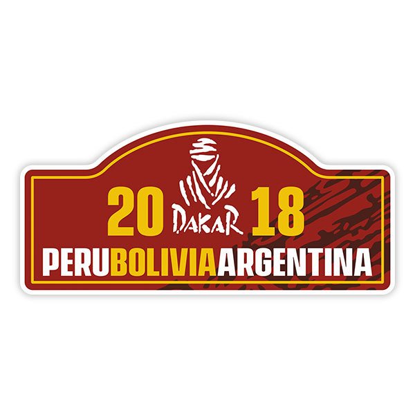 Adesivi per Auto e Moto: Dakar 20 Per&uacute; Bolivia Argentina