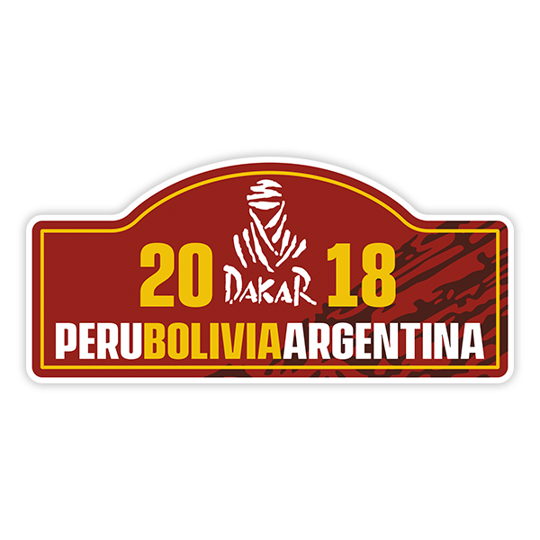 Adesivi per Auto e Moto: Dakar 20 Per&uacute; Bolivia Argentina