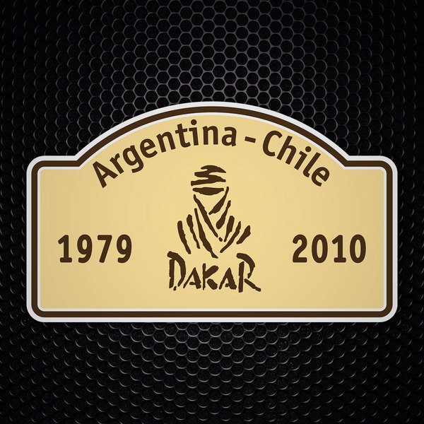 Adesivi per Auto e Moto: Argentina - Chile 1979 2010 DAKAR Silueta