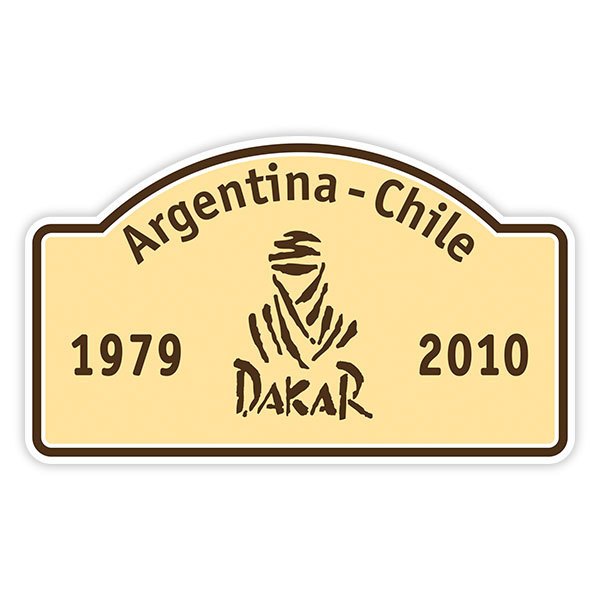 Adesivi per Auto e Moto: Argentina - Chile 1979 2010 DAKAR Silueta