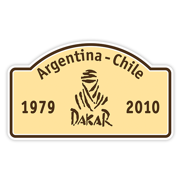Adesivi per Auto e Moto: Argentina - Chile 1979 2010 DAKAR Silueta