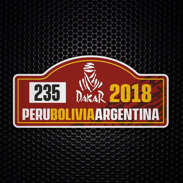 Adesivi per Auto e Moto: Dakar 2018 - numero personalizzato