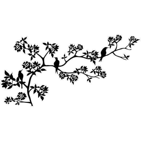 Adesivi Murali: Ramo di un albero in primavera