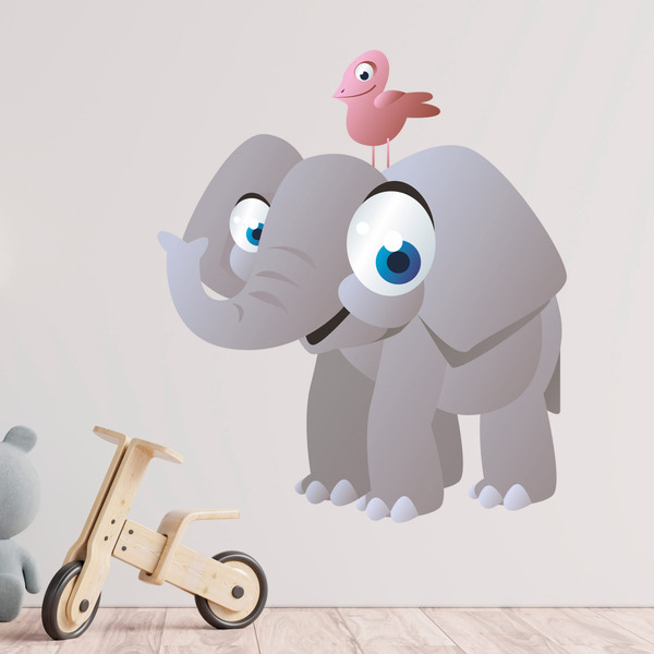 Adesivi per Bambini: Elefante sorridente 1