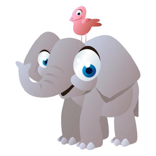 Adesivo Murale Bambini Elefante Felice Stickersmurali Com