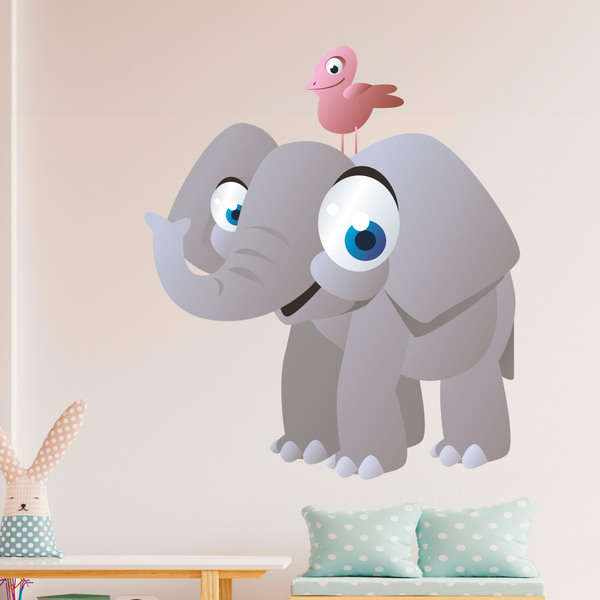 Adesivi per Bambini: Elefante sorridente