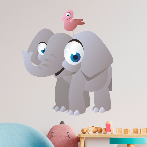 Adesivi per Bambini: Elefante sorridente
