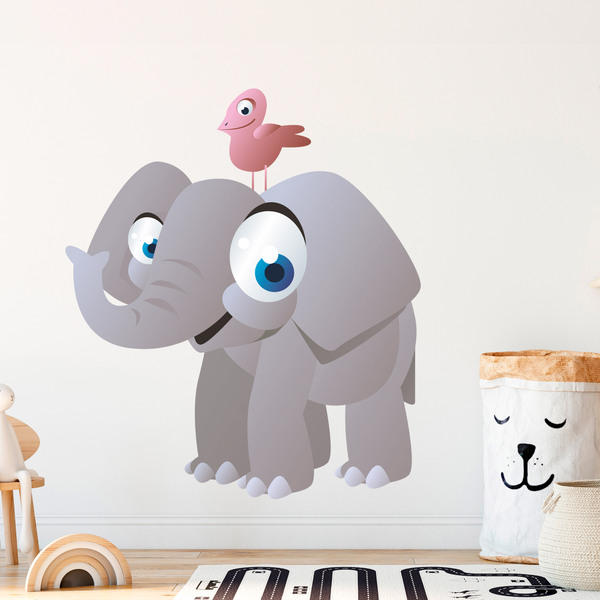 Adesivi per Bambini: Elefante sorridente