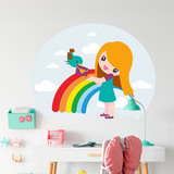 Adesivi per Bambini: Ragazza arcobaleno 3