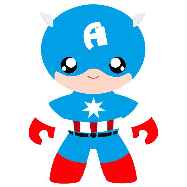 Adesivi per Bambini: Capitan America bambino