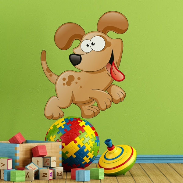 Adesivi per Bambini: Cucciolo di cane giocoso