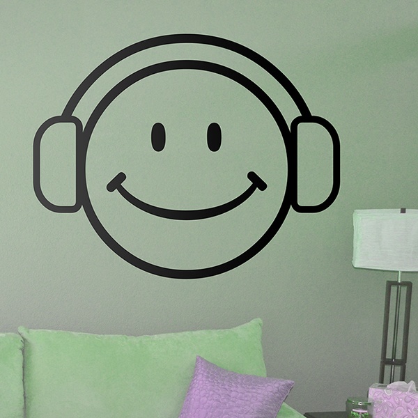 Smiley con cuffie 0