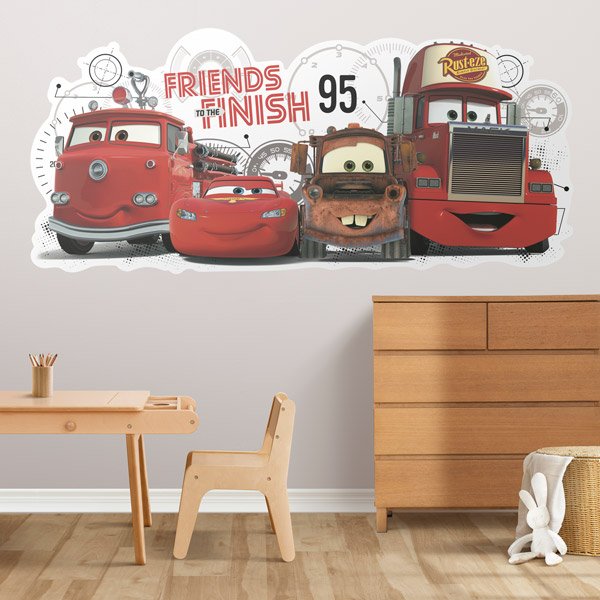 Adesivi per Bambini: Disney Cars, Amici al Traguardo
