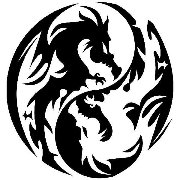 Adesivi per Auto e Moto: Drago Yin Yang