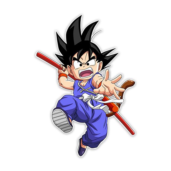 Adesivi per Bambini: Dragon Ball Son Goku e il suo Bastone Magico