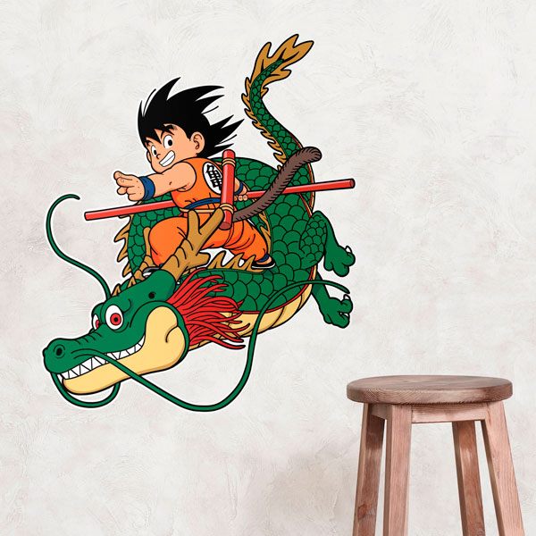Adesivi per Bambini: Dragon Ball Son Goku con il Drago Shen Long