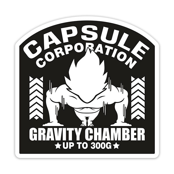 Adesivi per Auto e Moto: Dragon Ball Vegeta Facendo Push-up