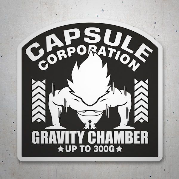 Adesivi per Auto e Moto: Dragon Ball Vegeta Facendo Push-up