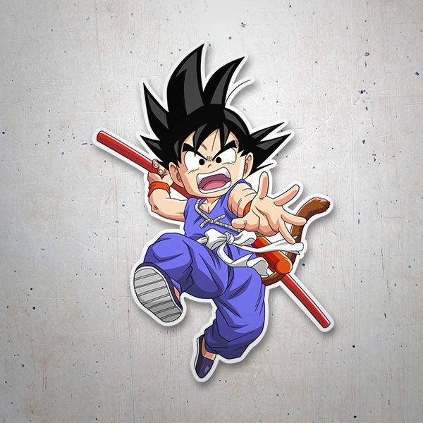Adesivi per Bambini: Dragon Ball Son Goku con il Bastone Magico