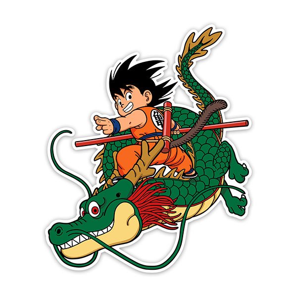 Adesivi per Auto e Moto: Dragon Ball Son Goku & Shen Long