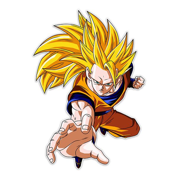 Adesivi per Bambini: Dragon Ball Son Goku Saiyan Livello 3