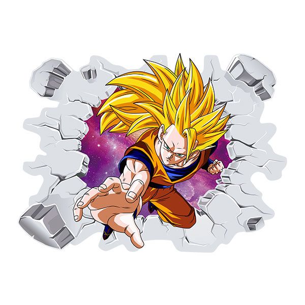 Adesivi per Bambini: Dragon Ball Son Goku Saiyan 3