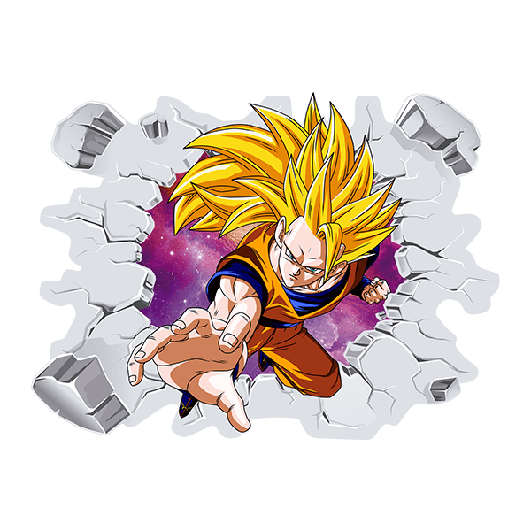 Adesivi per Bambini: Dragon Ball Son Goku Super Saiyan 3