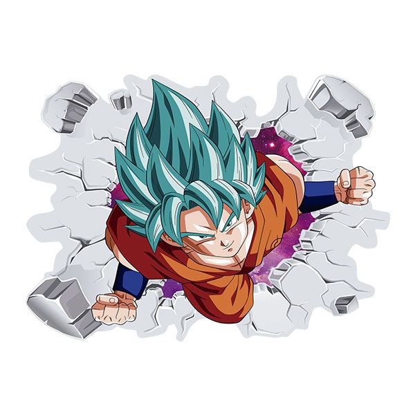 Adesivi per Bambini: Dragon Ball Goku Saiyan Blu