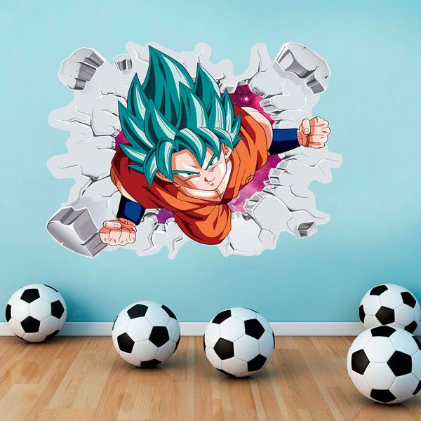 Adesivi per Bambini: Dragon Ball Goku Saiyan Blu