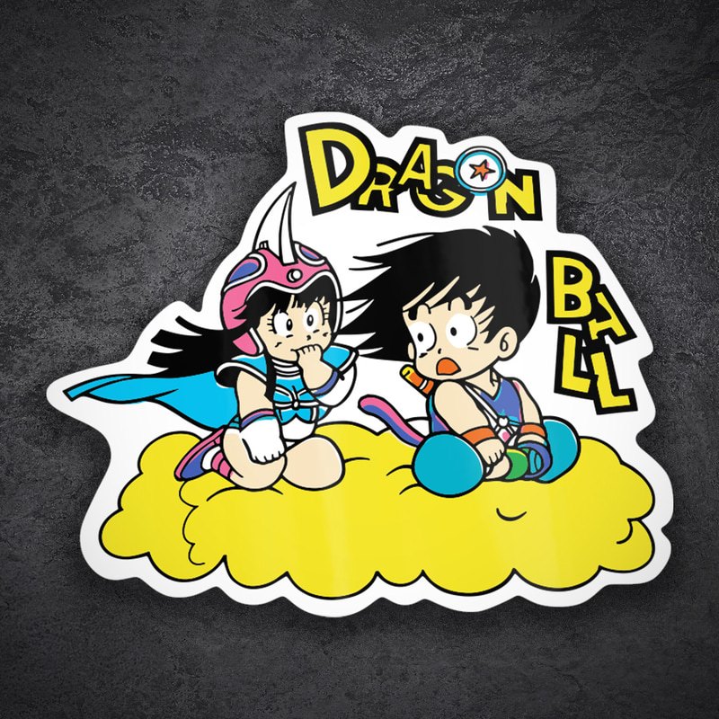 Adesivi per Auto e Moto: Goku & Chichi Nuvola d’Oro